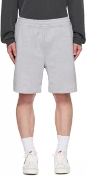 Серые шорты с вышивкой Stussy