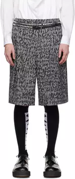 Серые шорты в клетку Glen Comme des Garons