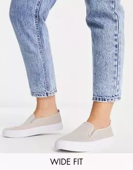 Серые слипоны широкого кроя ASOS Dotty