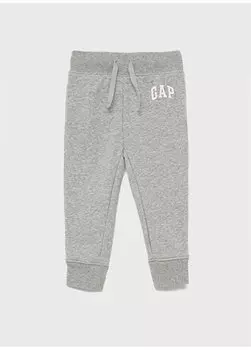 Серые спортивные штаны с принтом для маленьких девочек 843630-A Gap, серый