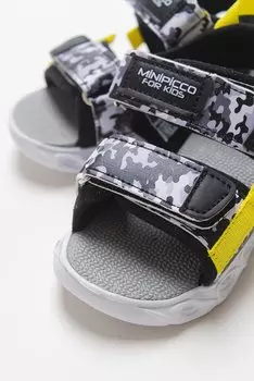 Серые светящиеся легкие детские сандалии анатомической формы для мальчиков MNPCCO, серый