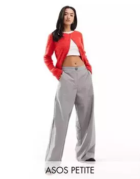 Серые свободные брюки для папы ASOS Petite