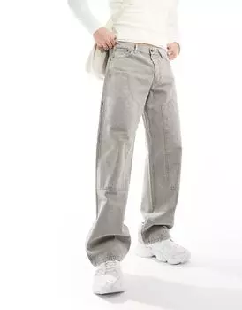 Серые свободные джинсы с заниженной талией Weekday Sphere