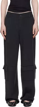 Серые трикотажные брюки-карго Aya Muse