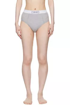 Серые трусы с винтажным логотипом 90-х годов Versace Underwear