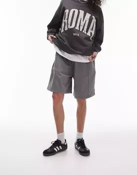 Серые удлинённые шорты Topshop