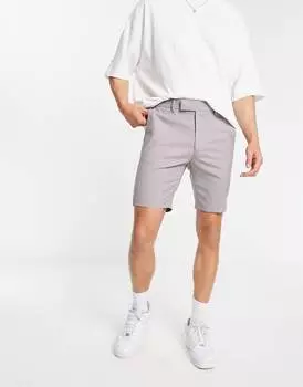 Серые узкие элегантные шорты ASOS DESIGN