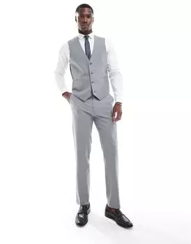 Серые узкие брюки ASOS DESIGN
