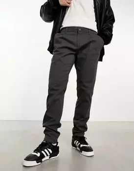 Серые узкие брюки чинос Only & Sons