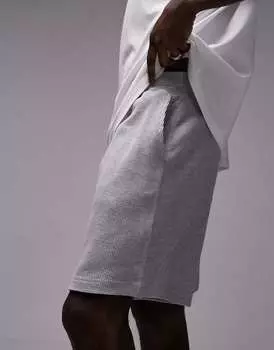 Серые вафельные шорты Topman Lounge