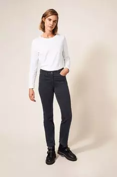 Серые вельветовые брюки Brooke с прямыми штанинами White Stuff, серый