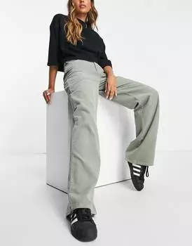 Серые вельветовые брюки с напуском ASOS DESIGN ASOS DESIGN