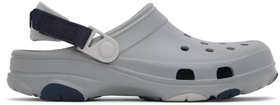 Серые вездеходные сабо Crocs