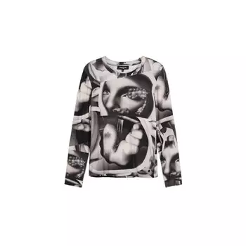 Серые вискозные топ и футболка Desigual