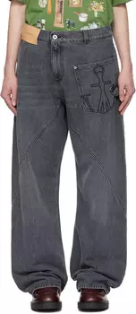 Серые витые джинсы Workwear Denim JW Anderson