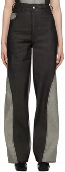 Серые волнистые джинсы Elleme