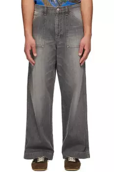 Серые выцветшие джинсы Painter RICE NINE TEN