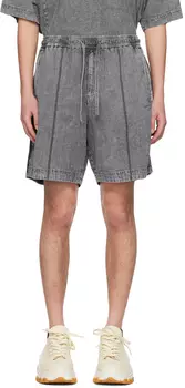 Серые выцветшие шорты WOOYOUNGMI