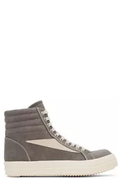Серые высокие кроссовки Hollywood Vintage Rick Owens DRKSHDW