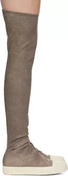 Серые высокие носки Porterville Sneaks Tall Boots Rick Owens DRKSHDW, Dust/Milk/Milk