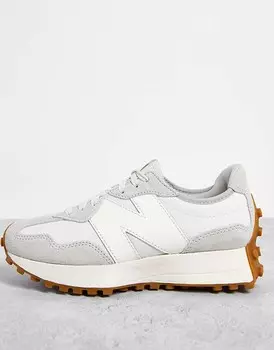 Серые замшевые кроссовки New Balance 327