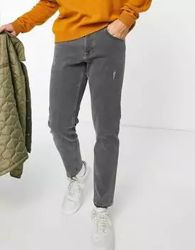 Серые зауженные джинсы ASOS DESIGN
