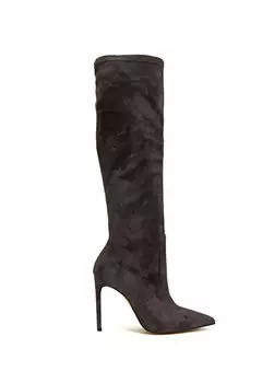 Серые женские кожаные ботинки Network