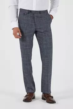 Серый Acaro Костюмные брюки в клетку из экологически чистого материала Skopes, серый