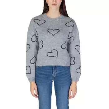 Серый акриловый свитер ONLY
