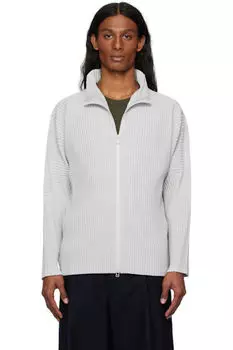 Серый базовый свитер HOMME PLISS ISSEY MIYAKE