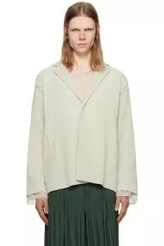 Серый блейзер со складками 1 HOMME PLISS ISSEY MIYAKE
