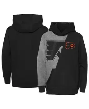 Серый, черный пуловер с капюшоном Philadelphia Flyers Unrivaled для мальчиков и девочек дошкольного возраста Outerstuff, серый