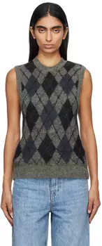 Серый деловой жилет OUR LEGACY, Soft duke argyle