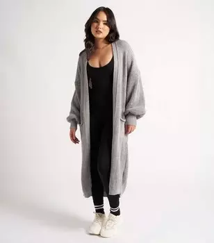 Серый длинный кардиган объемной вязки Urban Bliss Urban Bliss, серый