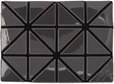 Серый двухстворчатый держатель для карт BAO BAO ISSEY MIYAKE, серый/светло-серый