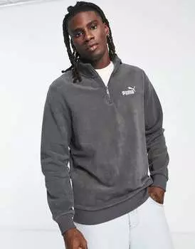 Серый флисовый флис с молнией 1/4 Puma Essentials