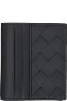 Серый футляр для купюр с интреччато Bottega Veneta