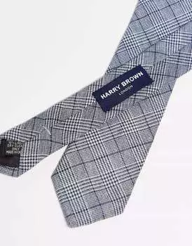Серый галстук в клетку Harry Brown