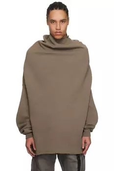 Серый голливудский плащ-водолазка Rick Owens DRKSHDW