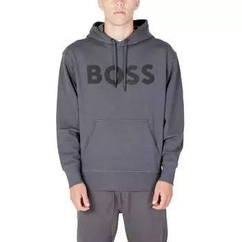 Серый хлопковый свитер Hugo Boss