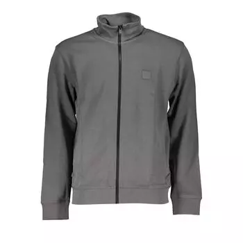 Серый хлопковый свитер Hugo Boss