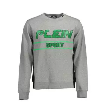 Серый хлопковый свитер Plein Sport