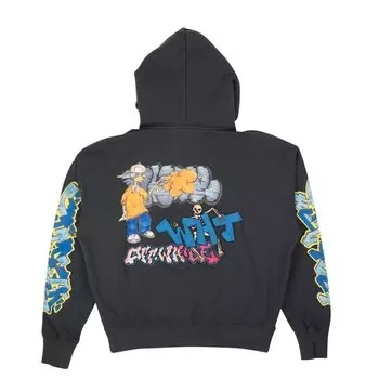 Серый худи для скейтбординга Graffiti Pupp Off-White, серый