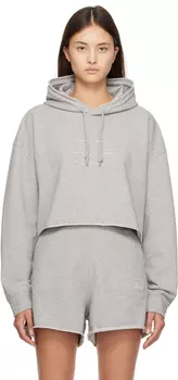 Серый худи на кулиске GANNI