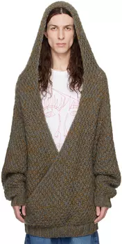 Серый худи с v-образным вырезом Bless