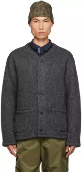 Серый кардиган на пуговицах Engineered Garments