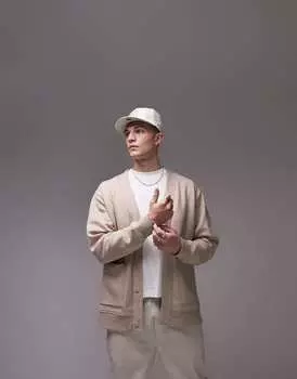 Серый кардиган оверсайз Topman