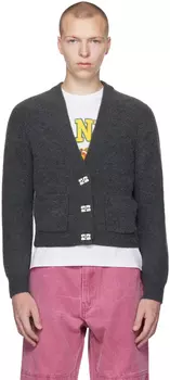 Серый кардиган с кристаллами GANNI