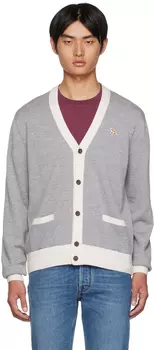 Серый кардиган с лисой Maison Kitsuné