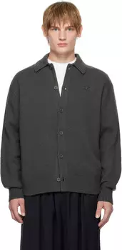 Серый кардиган с воротником Ode Axel Arigato